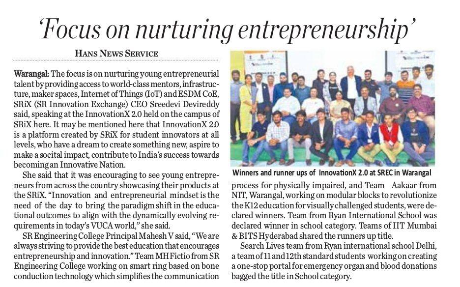 Focus on Nurturing entrepreneurship